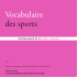 Vocabulaire des sports