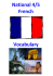National 4/5 French Vocabulary