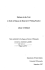 Thesis submitted for the Degree of Doctor of Philosophy Department