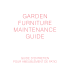 GARDEN FURNITURE MAINTENANCE GUIDE