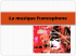 La musique francophone