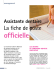 La fiche de poste officielle de l`assistante dentaire, par Rodolphe