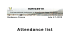 Attendance l Attendance list