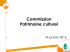 Commission patrimoine du 14 janvier 2016