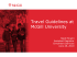 Travel Guidelines at McGill University