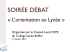 L`orientation au lyc&eacute;e - FCPE Buffon