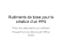 Bases pour la cr&eacute;ation d`un PPS