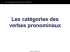 catégories des verbes pronominaux