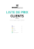 liste de prix clients