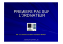 Premiers pas sur l`ordinateur