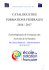 CATALOGUE DES FORMATIONS FEDERALES 2016
