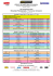 Horaires Prévisionnels / Provisional Schedules