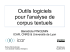 Outils logiciels pour l`analyse de corpus textuels