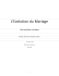 L`Evolution du Mariage