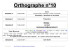 Orthographe n°10 - bla-bla cycle 3 - Pagesperso