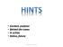 Hints - ARESU