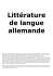 Bibliographie sélective de littérature de langue allemande