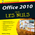 Office 2010 POUR LES NULS - livres ebooks gratuits au format pdf