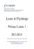 Licence 1 - P&ocirc;le de Psychologie Sciences de l`&eacute;ducation