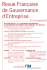 Revue Française de Gouvernance d`Entreprise