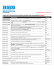 Échéancier de fonctionnement/Operating schedule 2013