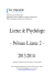 Licence 2  - P&ocirc;le de Psychologie Sciences de l`&eacute;ducation