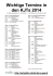 Wichtige Termine in den KJTs 2014