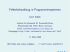 Fehlerbehandlung in Programmiersystemen