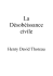 Henry David Thoreau - Colloque sur la Désobéissance Civile
