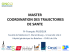 Master &laquo; Coordination des trajectoires de sant&eacute; - Onco Nord-Pas