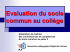 Evaluation du socle commun au collège