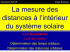 Les distances dans le système solaire