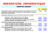 Fiche détaillées des tarifs de réparation