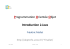 Programmation Orientée Objet Introduction à Java