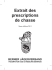 Extrait des prescriptions de chasse