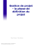 Gestion de projet - la phase de définition du projet