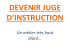 pour devenir juge d`instruction