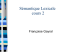Sémantique Lexicale cours 2