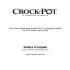 Notice d`emploi - Crock