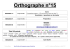 Orthographe n°15 - bla-bla cycle 3 - Pagesperso