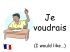 Je voudrais (I would like…)