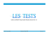 Présentation des TESTS Informatiques