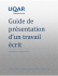 Guide de présentation d`un travail écrit