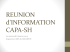 REUNION d`INFORMATION CAPA-SH