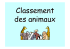 Classement des animaux