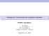 Analyse et Commande des systèmes linéaires