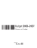 Budget 2006-2007 - Discours sur le budget