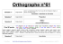 Orthographe n°61 - bla-bla cycle 3 - Pagesperso