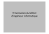 Présentation du Métier d`ingénieur informatique