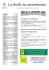 La feuille du consommateur - Association Consommation Logement